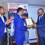 ENAO Director General Mr.Araya Fesseha giving accreditation certificate to accredited Organizations(2020)